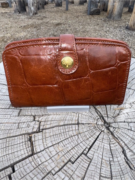 Mulberry Handbags - Mulberry rare Brown Croc-Embossed Leather Wallet.
